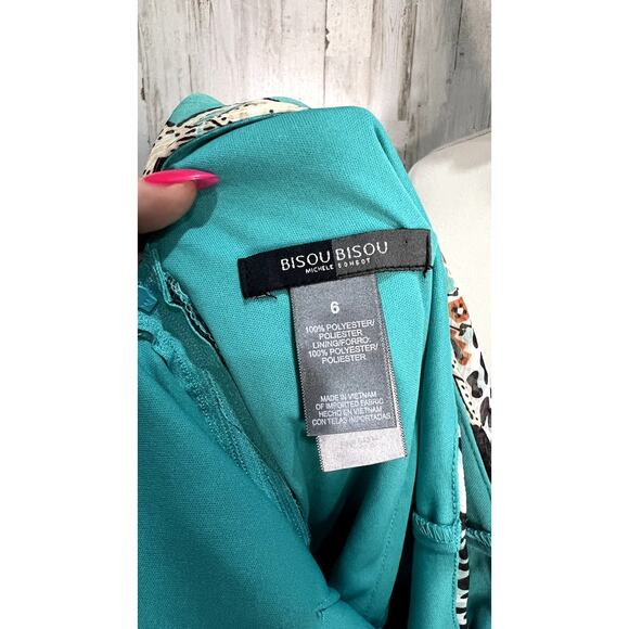 Bisou Bisou Women's Patchwork Ruffle Dress Size 6 Multicolor Casual - Picture 6 of 6